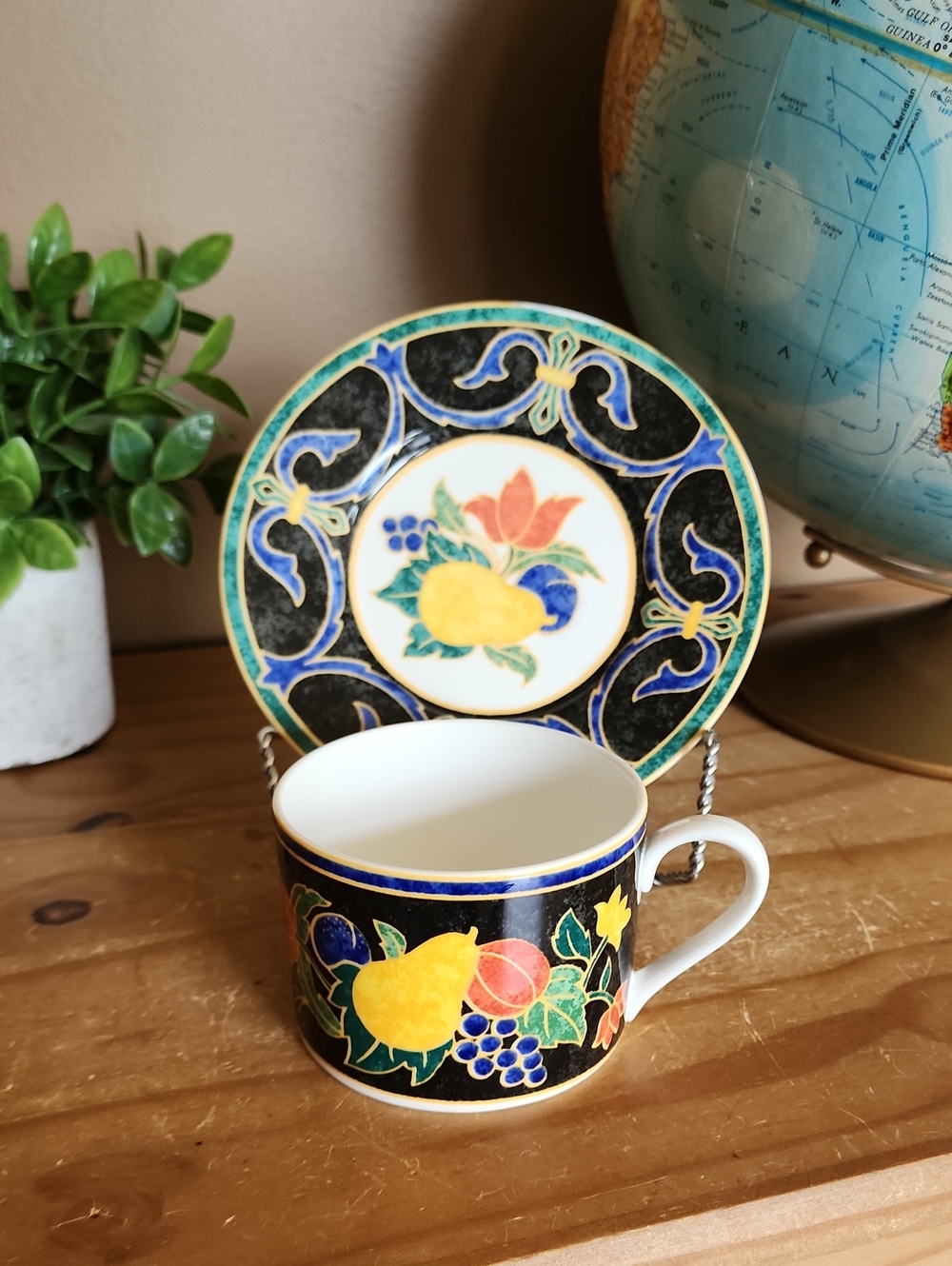 Victoria & Beale NAPOLI Colorful Fruit Tea Cup and Saucer Set
